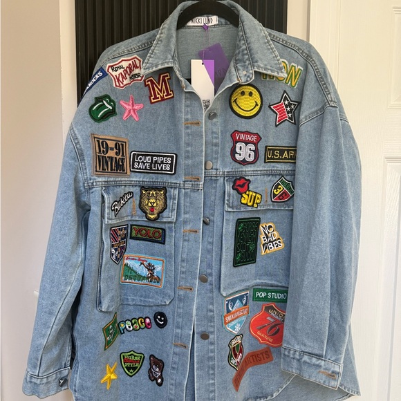 BNNU Nikki Lund Thora patch embroidered Denim jacket - Picture 9 of 14